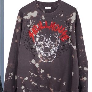 Skull House Designs Skull Angel Sweater in Charcoal